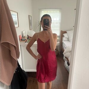 Elegant Red Slip Dress